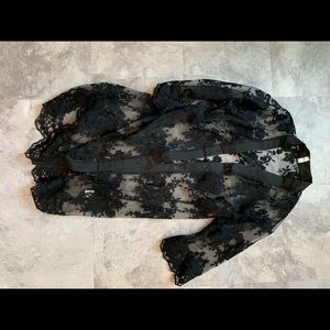 Black lace kimono